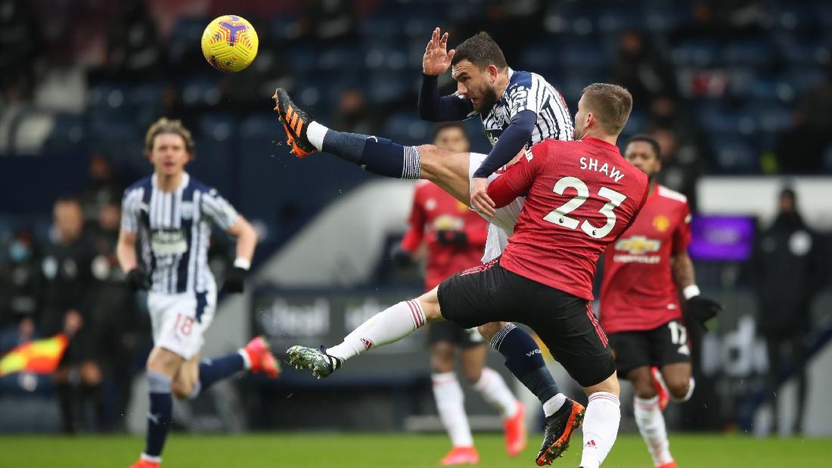 West Brom vs Manchester United imbang 1-1- di babak pertama (Foto: Getty Images/Pool)