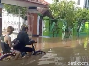 Penampakan Banjir Nganjuk, 4 Kelurahan di Kecamatan Kota Tergenang