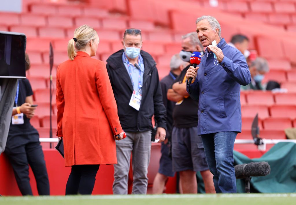 LONDON, ENGLAND - JULY 26: Pundit Graeme Souness speaks prior to  the Premier League match between Arsenal FC and Watford FC at Emirates Stadium on July 26, 2020 in London, England. Football Stadiums around Europe remain empty due to the Coronavirus Pandemic as Government social distancing laws prohibit fans inside venues resulting in all fixtures being played behind closed doors. (Photo by Julian Finney/Getty Images)