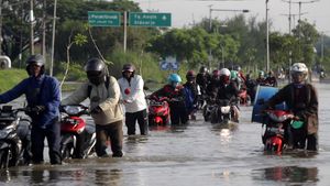 Potret Banjir Sidoarjo yang Lumpuhkan Lalu Lintas