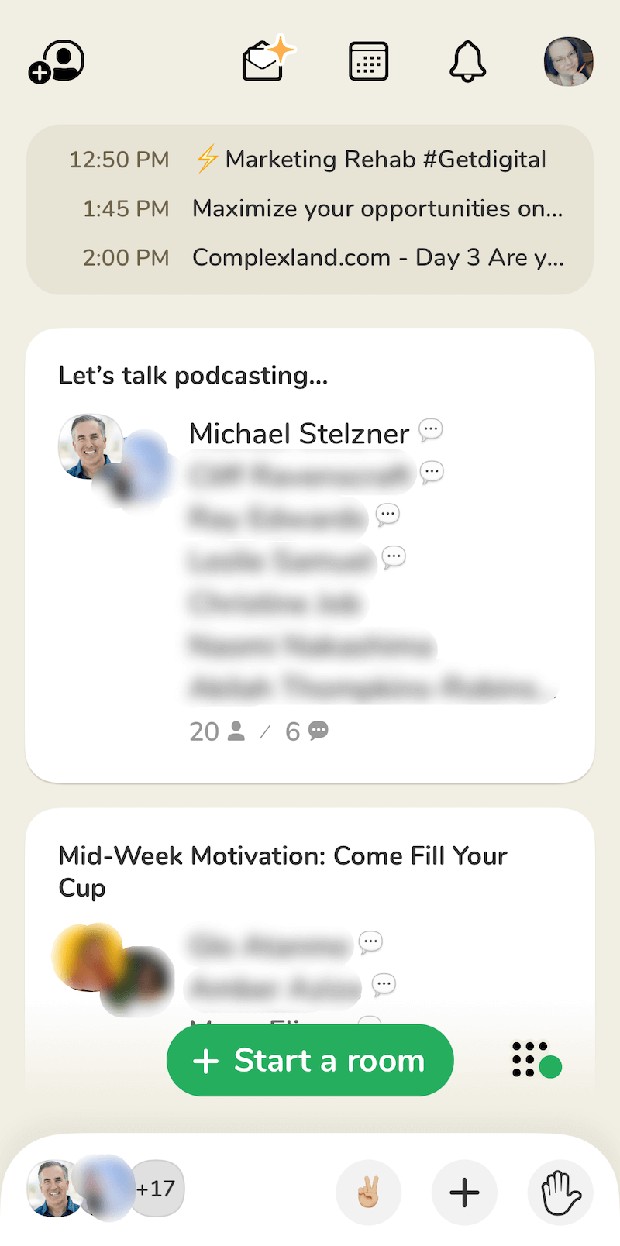 Tak hanya mendengarkan, kamu pun bisa membuat room sendiri di Clubhouse.
