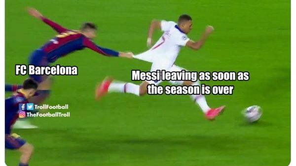 Meme Barca Digilas PSG, Mbappe Bikin KO Messi
