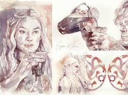 Bukan Diminum, Seniman Ini Menggoreskan Wine Jadi Lukisan Keren