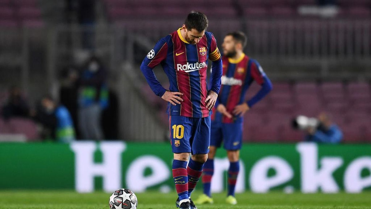 Barcelona disebut tim medioker, yang terlalu bergantung kepada Lionel Messi. Foto: (Getty Images/David Ramos)