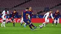 Lionel Messi - 18 gol penalti di UCL/Liga Champions. Foto: Getty Images/David Ramos