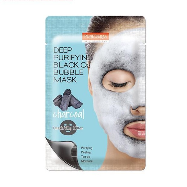 Purederm Deep Purifying Black O2 Bubble Mask (sumber : in.althea.kr)