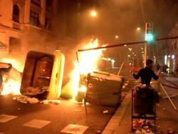 Demo Memprotes Penahanan Pablo Hasel Masuk Hari Ketujuh