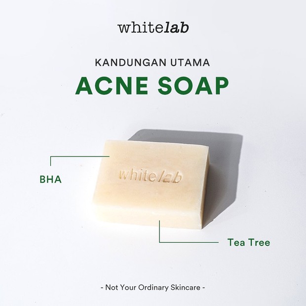 Whitelab Acne Soap/instagram.com/whitelab_id Produk untuk Atasi Jerawat Punggung