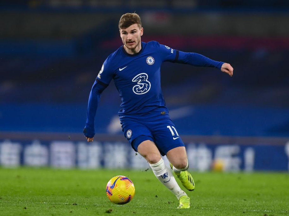 Striker Chelsea,Timo Werner, kabarnya masuk radar Real Madrid. (Foto: Mike Hewitt/Getty Images)