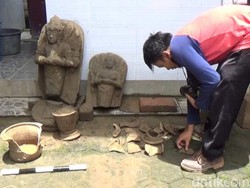 BPCB Jatim Identifikasi Temuan Dua Arca di Tulungagung