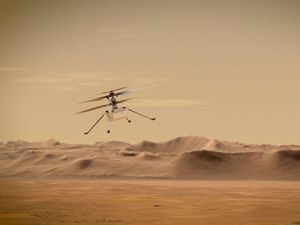 Detik-detik Helikopter NASA Melayang Perdana di Planet Mars Detik-detik Helikopter NASA Melayang Perdana di Planet Mars