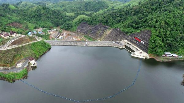 Lansekap Bendungan Tapin Usai Diresmikan Jokowi