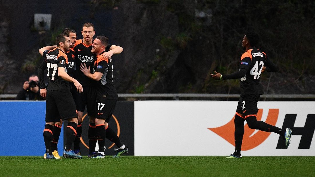 AS Roma berhasil mengalahkan Braga 2-0 di leg pertama babak 32 besar Liga Europa. (Foto: Getty Images/Octavio Passos)