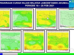 BMKG: Waspadai Potensi Hujan Lebat di Jabodetabek 23-24 Februari
