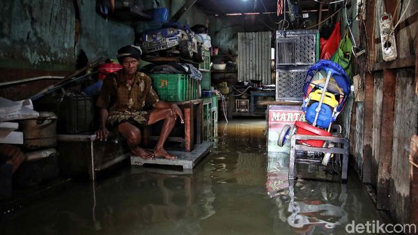 Banjir Rendam Permukiman di Kapuk Muara