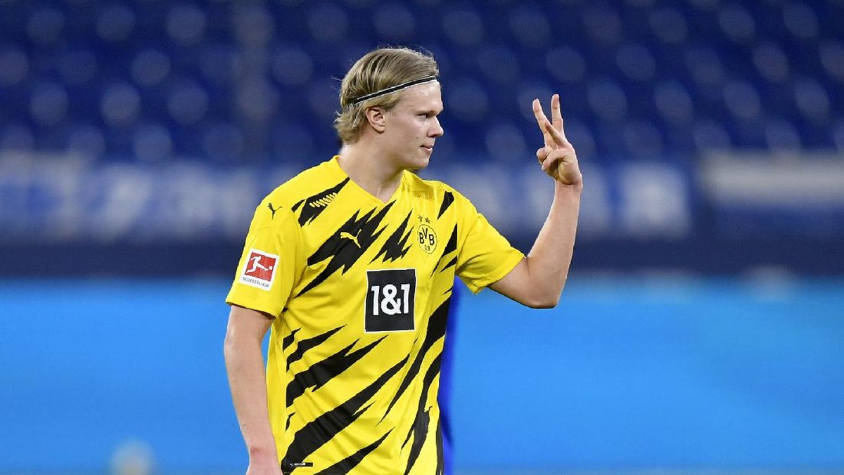 Erling Haaland terus bersinar di usia yang masih sangat muda. (Foto: AP/Martin Meissner)