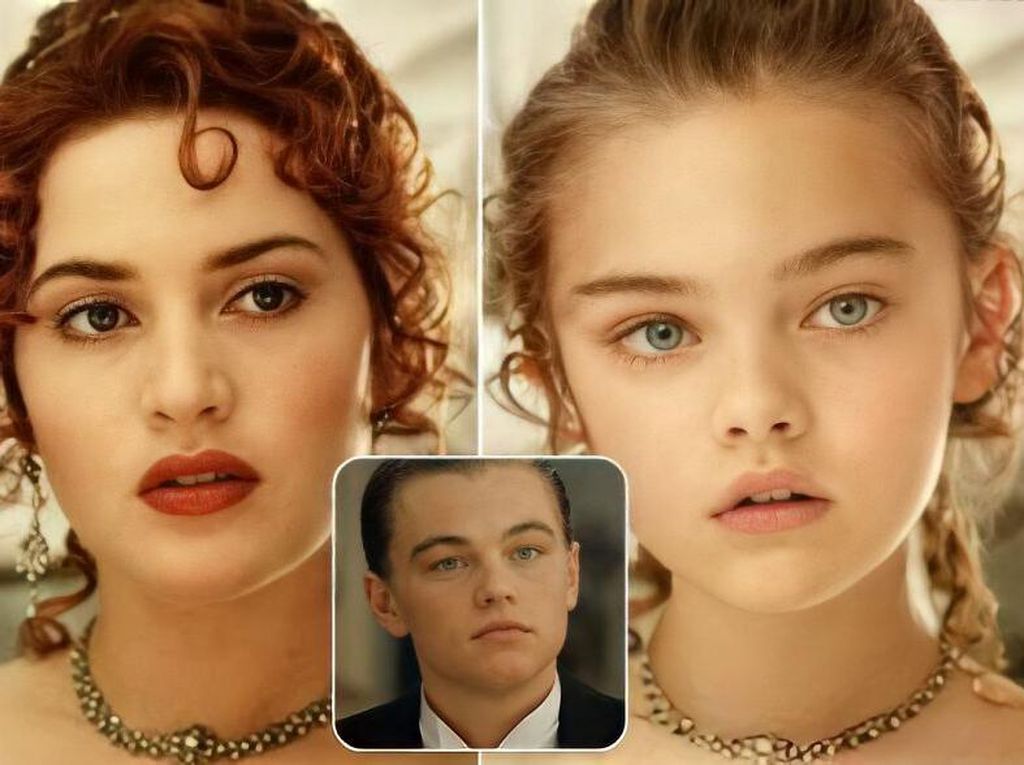 12 Foto Anak Hasil Rekayasa AI dari Pasangan Film Legendaris