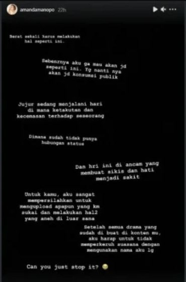 Insta stories Amanda