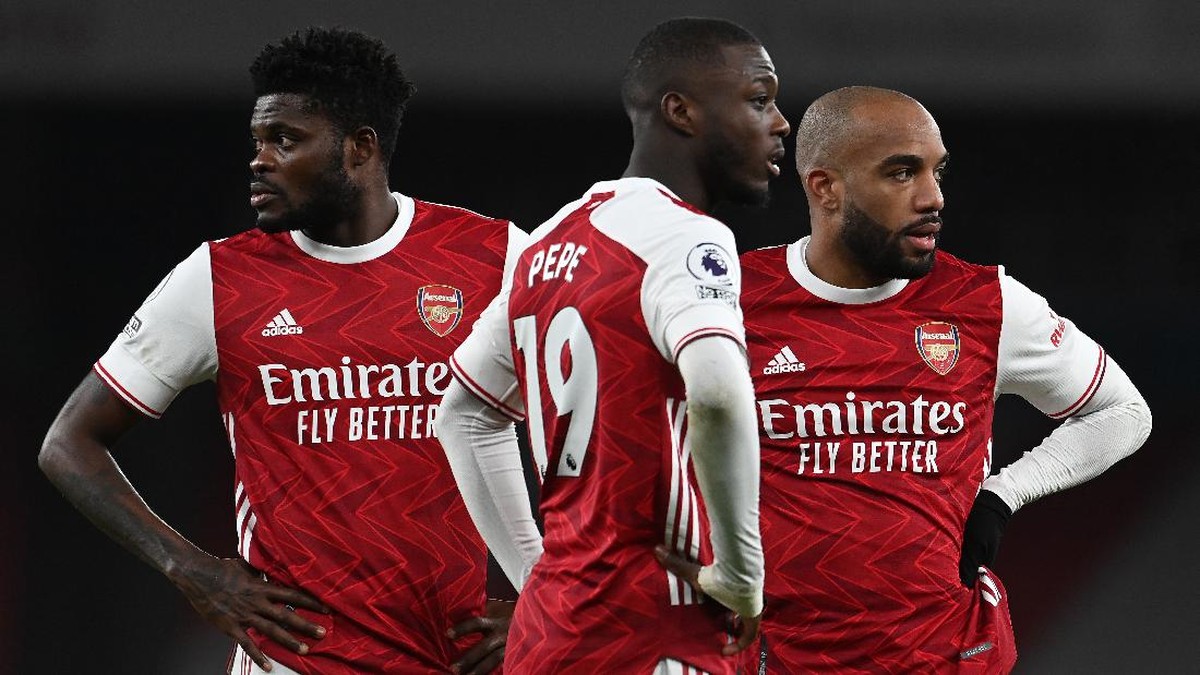 Nicolas Pepe (tengah) menilai Arsenal memiliki satu masalah serius. (Foto: Getty Images/Pool)