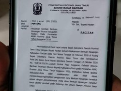 Ini Isi Surat Pemprov Jatim soal Bupati Pacitan Terkait Dana Hibah Rp 9 M