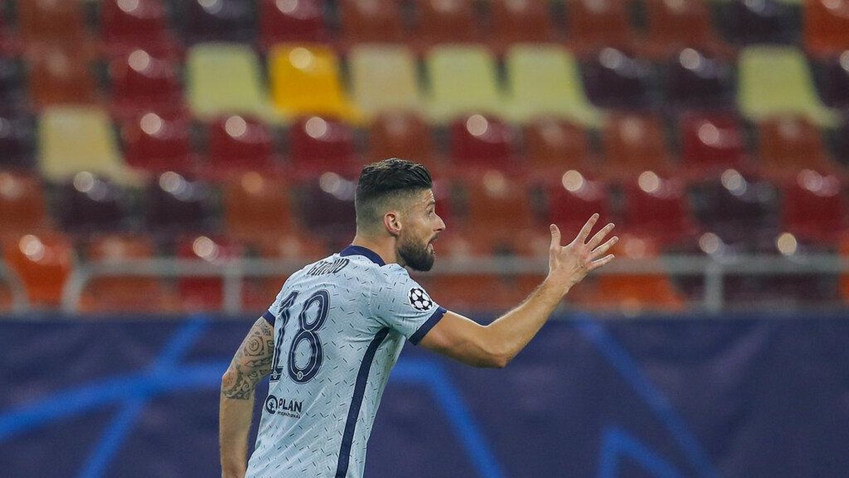 Olivier Giroud memang jagoan betul di kandang lawan (AP/Vadim Ghirda)
