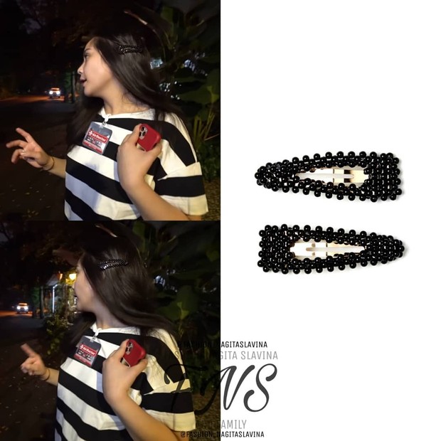 Pack hair clips warna hitam dari brand HM/instagram.com/fashion_nagitaslavina