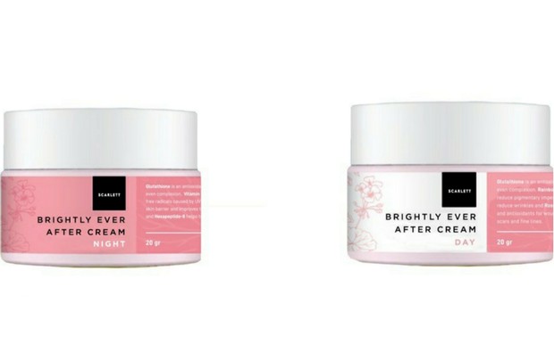 Scarlett Brightly Ever After Day Cream dan Night Cream/Foto: Shopee.co.id/scarlettofficialshop krim wajah dari scarlett whitening