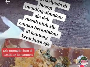 Driver Ojol Ini Terpaksa Makan Pesanan Nasi Padang yang Jatuh Terlindas Motor
