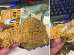 Unik Banget! Es Krim Ini Bentuknya Persis Ayam Goreng