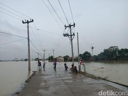 Jalan Penghubung 2 Desa di Karawang Terputus Akibat Terendam Banjir