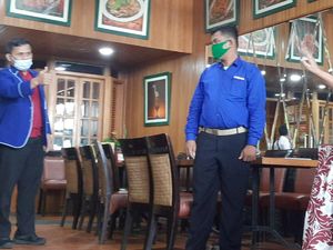 Satgas Rajawali PD Datangi Jumpa Pers Kader Muda Demokrat, Akan Lawan KLB