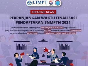 Daftar SNMPTN 2021 Belum Selesai? LTMPT Kasih Perpanjangan Waktu