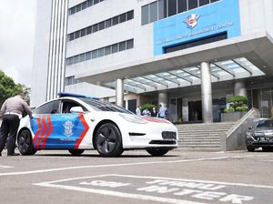 Mobil Listrik Tesla Kini Jadi Armada Patroli Korlantas Polri
