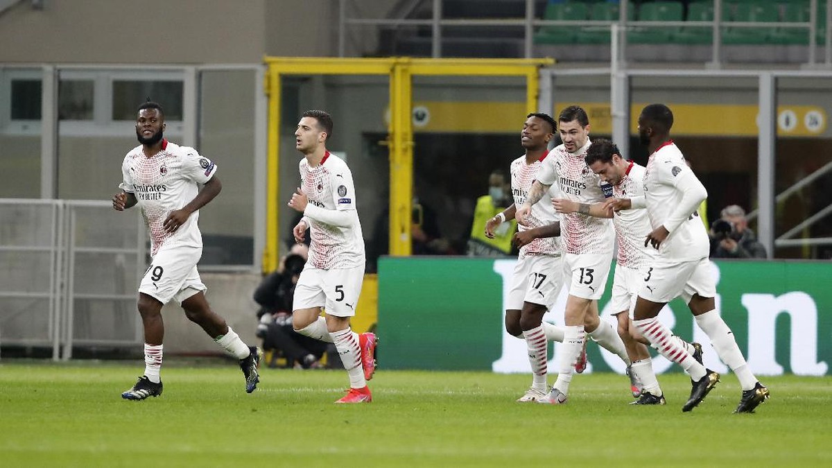 Milan lolos ke 16 besar Liga Europa. Foto: AP/Antonio Calanni