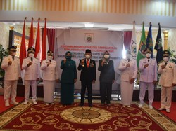 Gubernur Sulbar Lantik 3 Kepala Daerah, Ingatkan Realisasi Janji Kampanye