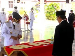 Gubernur Riau Lantik 3 Kepala Daerah, Ingatkan soal Karhutla-COVID