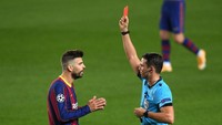 Barcelona adalah tim terbanyak di Liga Champions yang punya koleksi kartu merah sejumlah 32 (Getty Images)