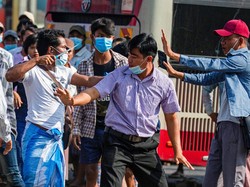 Muncul Massa Tandingan Memprovokasi Demo Warga Sipil di Myanmar