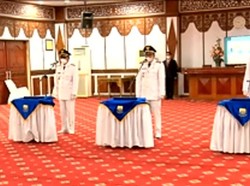 Pj Gubernur Jambi Lantik 2 Bupati Terpilih, Ingatkan untuk Tepati Janji