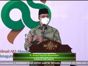 Anies Ajak Warga NU Doakan Jokowi Dimudahkan Lewati Pandemi