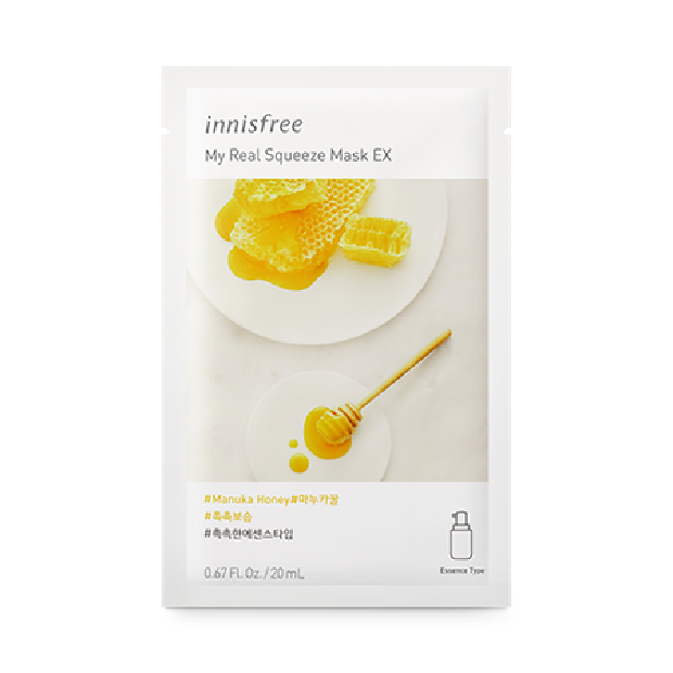 Innisfree My Real Squeeze Mask EX Manuka Honey (sumber : innisfree.com)