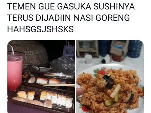 Kocak! Netizen Ini Masak Sushi Jadi Nasi Goreng karena Tak Doyan