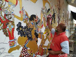 Melihat Lukisan Mural Wayang di Muntilan yang Sarat Makna Filosofi