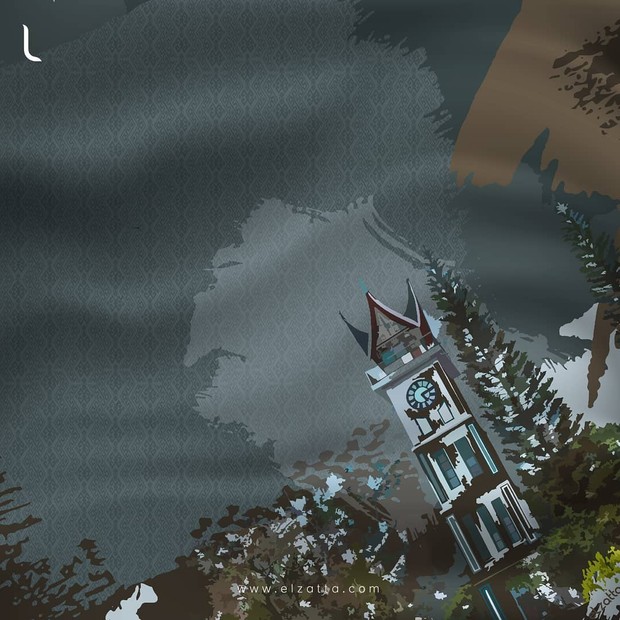 Motif Jam Gadang Motif Jam Gadang/instagram.com/elzattahijab