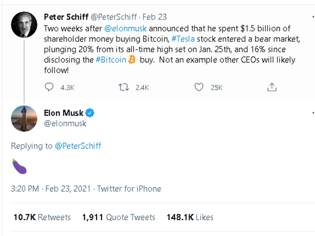 Elon Musk Balas Tweet Pakai Emoji Terong, Apa Maksudnya Nih? Elon Musk Balas Tweet Pakai Emoji Terong, Apa Maksudnya Nih?