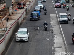 Jl HR Rasuna Said Rusak, Bina Marga DKI Koordinasikan ke Pihak LRT