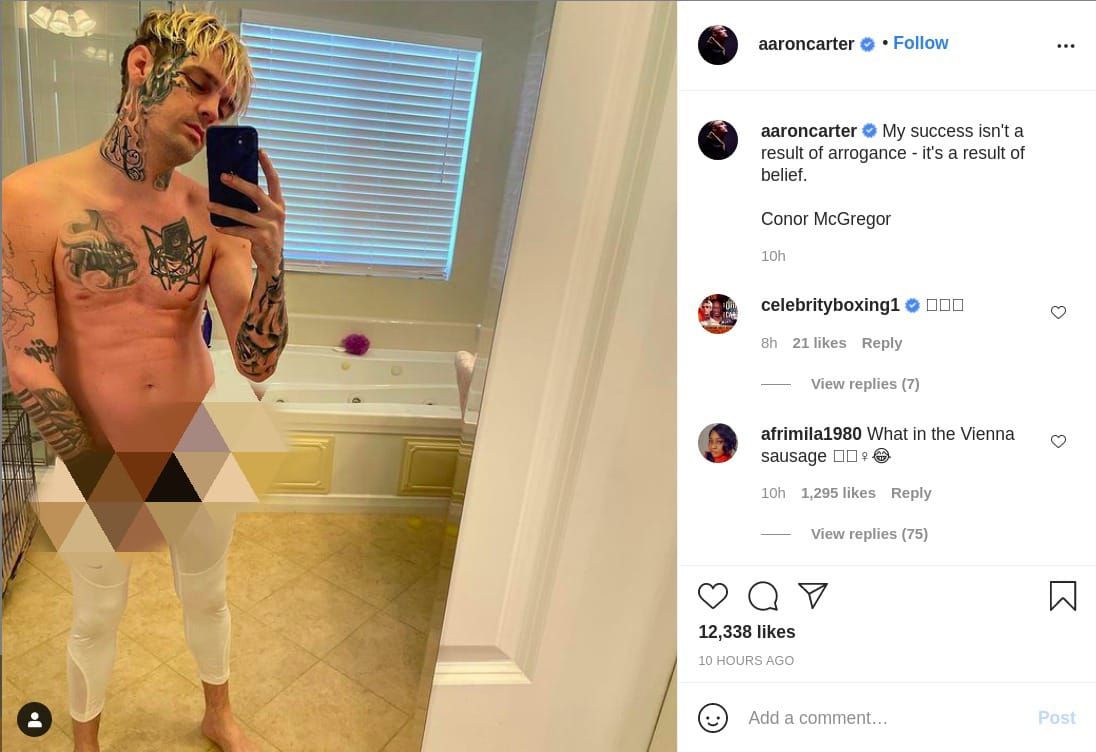 Unggahan Aaron Carter