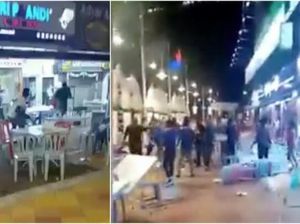 Duh! Belasan Pria Ngamuk Lempar Kursi karena Dilarang Makan di Restoran