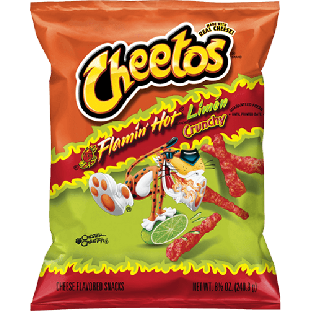 cheetos crunchy flamin' hot limon/sumber foto: www.cheetos.com cheetos crunchy flamin' hot limon