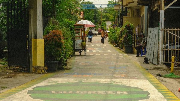 Hijaunya Gang di Pegangsaan Dua Ditanami Anggur hingga Cabai